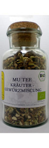 Mu Tee Kräuter und Gewürzmischung Bio im Korkenglas
