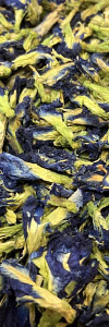 Schmetterlingsblütentee Butterfly Pea Tea blau, ganz, ohne Kelch, Bio 